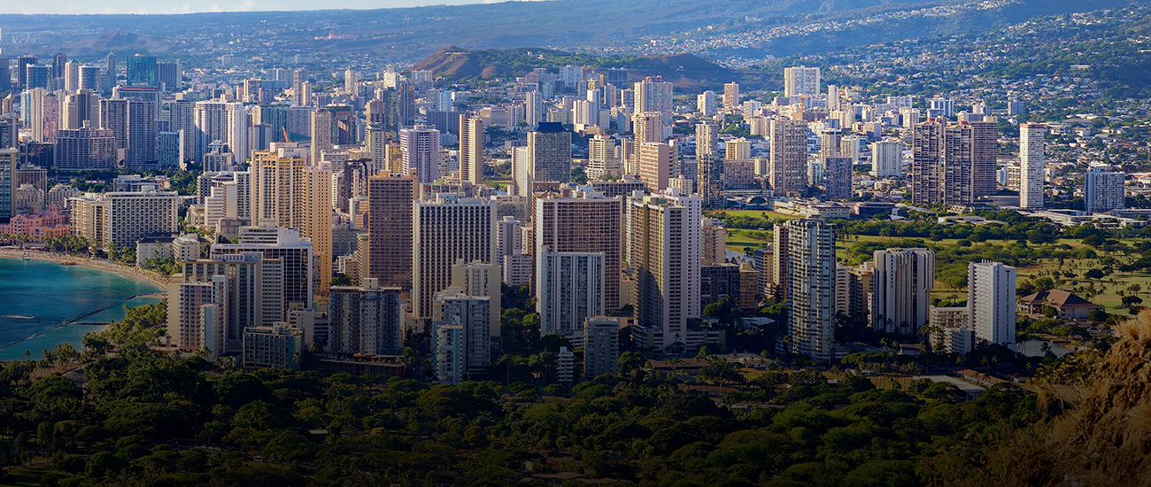 Photograph of the coast of Honolulu